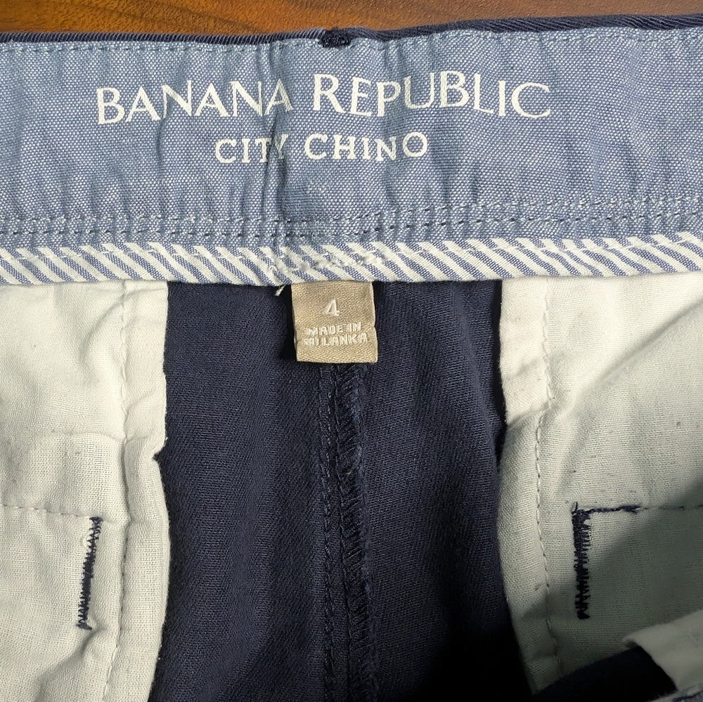 Banana Republic City Chino Shorts Size 4 - Picture 5 of 6